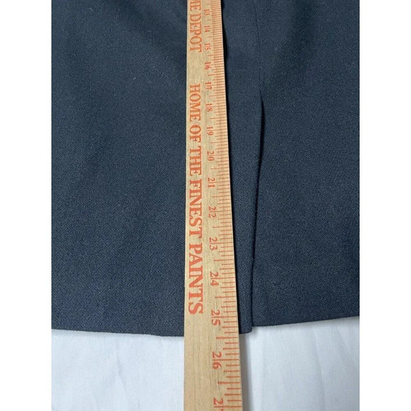 Vtg Worthington Wool Midi Skirt Sz 18 Black Classic Business Casual Slit Capsule - Picture 10 of 13